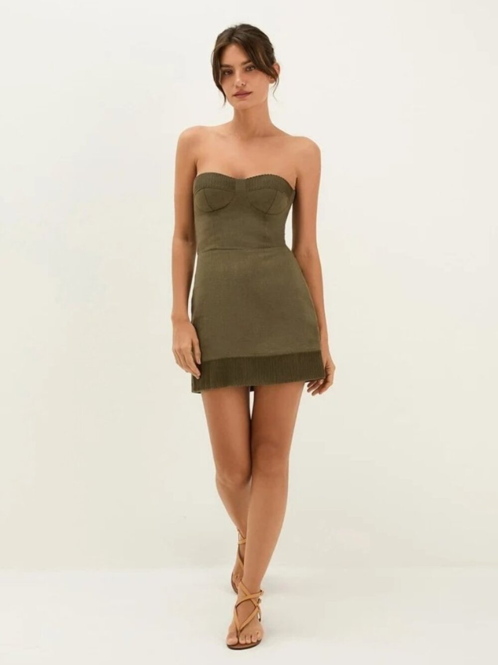 NWT ViX Paula Hermanny Mallorca Short Dress Evergreen Size Small